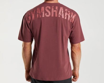 Product shot of upper torso of a man wearing Gymshark's Power T-Shirt