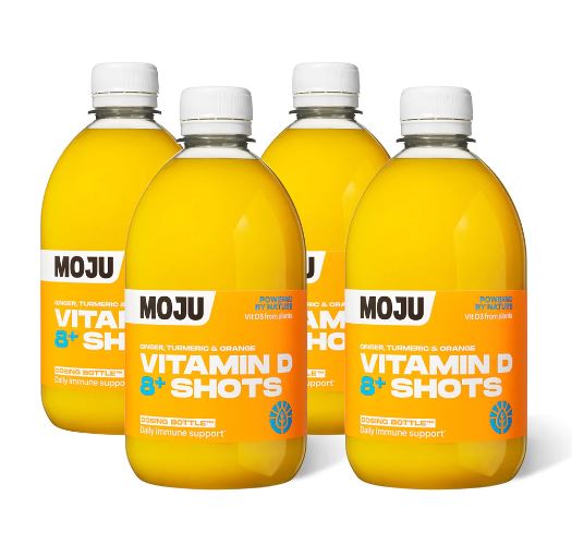 moju shots vitamin D four bottles
