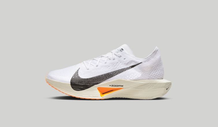 Product shot of a Nike Vapourfly 3 trainer