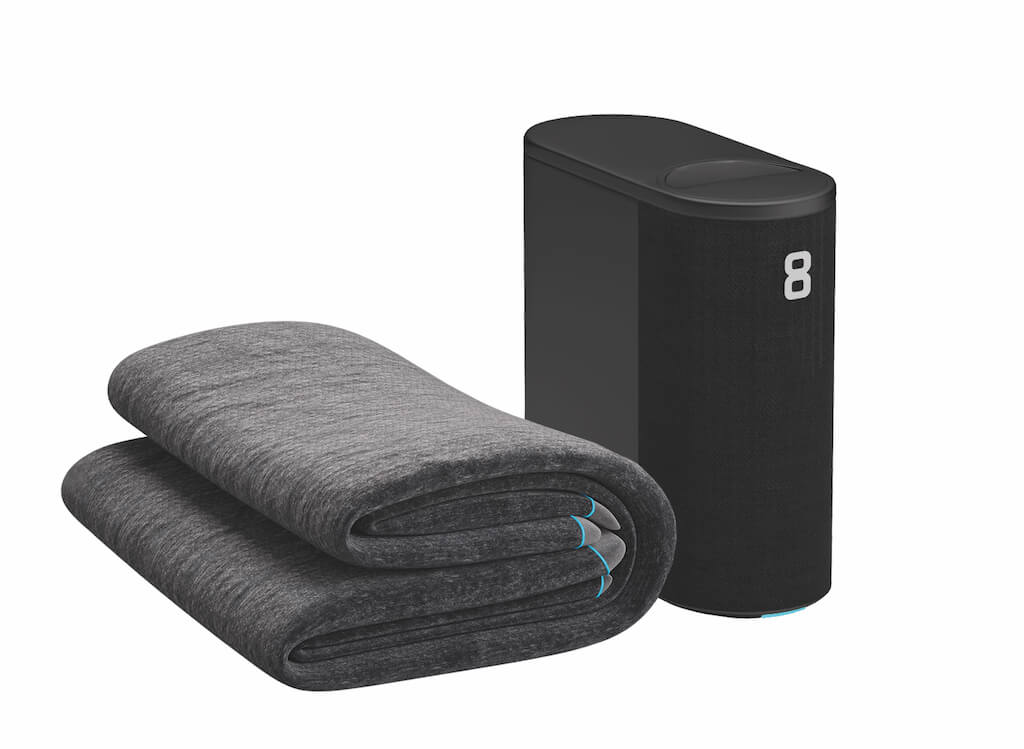 Eight Sleep Pod 3 Hub and mattress cover side by side 