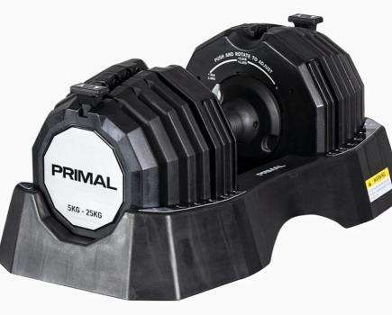 Primal Strength Personal Series 25kg Dumbbells With Stand