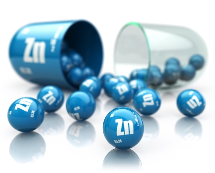 A open zinc capsule with the formula Zn