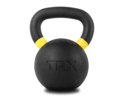 Product shot of TRX rubber coated kettlebells